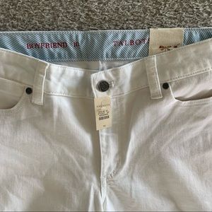 New Talbots size 10 boyfriend white jeans